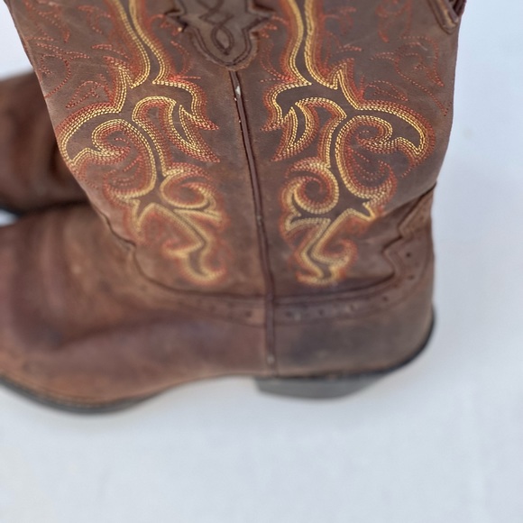 JUSTIN STAMPEDE WOMEN'S MCKAYLA TAN COWGIRL BOOTS - SNIP TOE size 6B - Picture 6 of 7